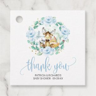 Etiquetas Para Lembrancinhas Chá de fraldas Florestal Verde Agradecimento