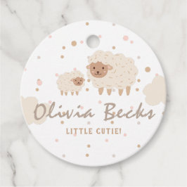 Etiquetas Para Lembrancinhas Chá de fraldas Ilustrativo Cream Pastel