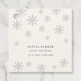Etiquetas Para Lembrancinhas Chá de fraldas Minimalista Boho Winter Snowflake