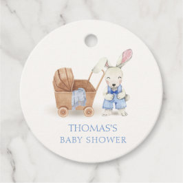 Etiquetas Para Lembrancinhas Chá de fraldas Minimista Boho Stroller Rabbit Boy