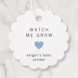 Etiquetas Para Lembrancinhas Chá de fraldas Moderno Coração Azul