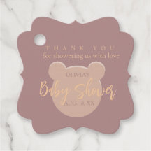 Chá de fraldas moderno e minimalista do urso