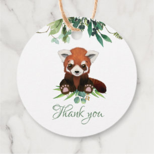 Etiquetas Para Lembrancinhas Chá de fraldas Neutro De Aquarela De Urso De Panda