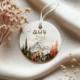 Etiquetas Para Lembrancinhas Chá de fraldas "Oh Boy" da Floresta Russa Encantad