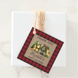 Etiquetas Para Lembrancinhas Chá de fraldas Russo De Animais Da Floresta De Aqu