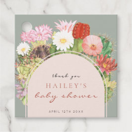 Etiquetas Para Lembrancinhas chá de fraldas Sage Green Boho Bloom Cactus
