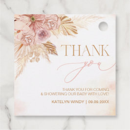 Etiquetas Para Lembrancinhas Chá de fraldas Side Boho Pampas Muito Obrigado