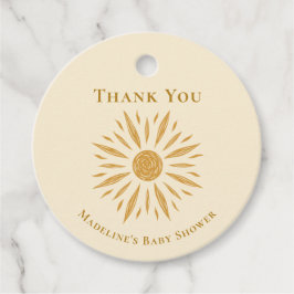 Etiquetas Para Lembrancinhas Chá de fraldas Sunshine Obrigado