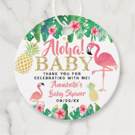 Etiquetas Para Lembrancinhas Chá de fraldas Tropical Summer Beach Luau Girls