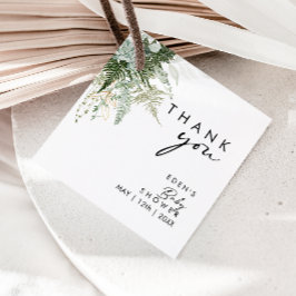 Etiquetas Para Lembrancinhas Chá de fraldas Verde Moderno - Quadrado Obrigado