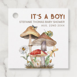 Etiquetas Para Lembrancinhas Chá de fraldas Whimsical Mushroom Favorece Etiquet