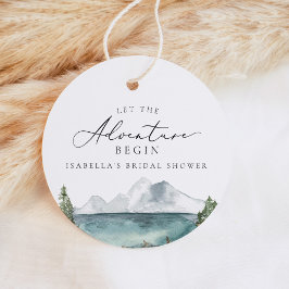 Etiquetas Para Lembrancinhas Chá de Noiva Aventura Boho Lago da Montanha
