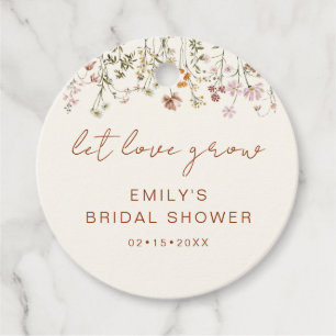 Etiquetas Para Lembrancinhas Chá de Noiva Boho Flor Silvestre Deixe o Amor Cres