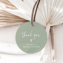 Chá de Noiva Boho Verde Oliva Obrigado