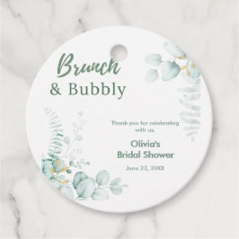 Etiquetas Para Lembrancinhas Chá de Noiva Brunch & Bubbly Eucalipto Botânico