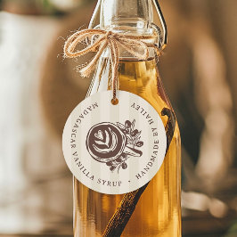 Etiquetas Para Lembrancinhas Chá de Noiva Café com Listras de Mocha