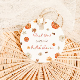 Etiquetas Para Lembrancinhas Chá de Noiva de Abóbora Boho Floral