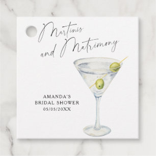 Etiquetas Para Lembrancinhas Chá de noiva de Martinis e Matrimônio