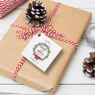 Etiquetas Para Lembrancinhas Chá de Noiva de Natal Alegre