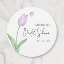 Chá de Noiva de Túlipa Roxa Moderna Solo