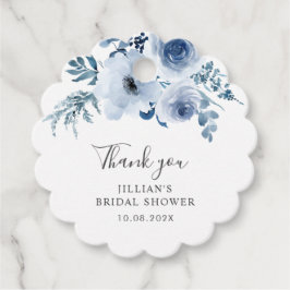 Etiquetas Para Lembrancinhas chá de noiva floral azul poeirento