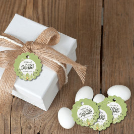 Etiquetas Para Lembrancinhas Chá de Noiva Floral Clívia Aquarela Verde