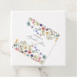 Etiquetas Para Lembrancinhas Chá de Noiva Floral Colorido de Flores Silvestres 