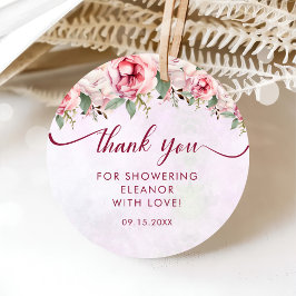Etiquetas Para Lembrancinhas Chá de Noiva Floral Rosa