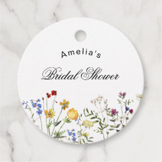 Etiquetas Para Lembrancinhas Chá de Noiva Minimalista de Flores Silvestres