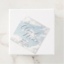 Etiquetas Para Lembrancinhas Chá de Noiva Moderno Azul Céu Nublado
