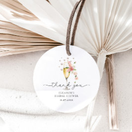 Etiquetas Para Lembrancinhas Chá de Noiva Rosa Gratidão Pérolas e Prosecco