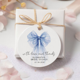 Etiquetas Para Lembrancinhas Chá de panela Arco Coquette Azul Obrigado