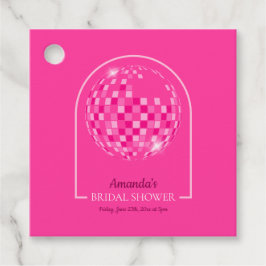 Etiquetas Para Lembrancinhas Chá de panela Boogie de Disco Rosa Quente