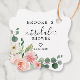 Etiquetas Para Lembrancinhas Chá de panela Botânico Bonito Pink com Lâmpada de