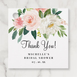 Etiquetas Para Lembrancinhas Chá de panela Cor-de-Rosa Esbranquiçada Obrigado E