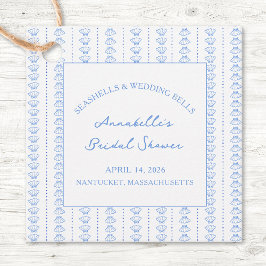 Etiquetas Para Lembrancinhas Chá de panela de Conchas e Sinos de Casamento