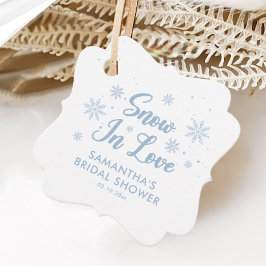 Etiquetas Para Lembrancinhas Chá de panela De Inverno Com Neve Azul No Amor