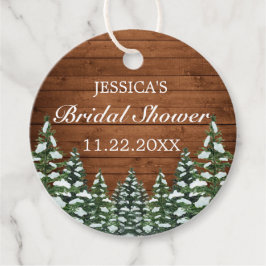 Etiquetas Para Lembrancinhas Chá de panela de pinheiros de madeira e floresta