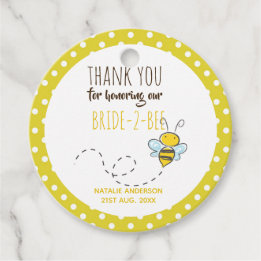 Etiquetas Para Lembrancinhas Chá de panela de Polkadot Amarelo-Correto BEE