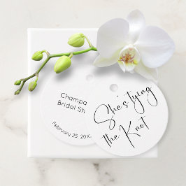 Etiquetas Para Lembrancinhas Chá de panela de Script Moderno Ela é Casando