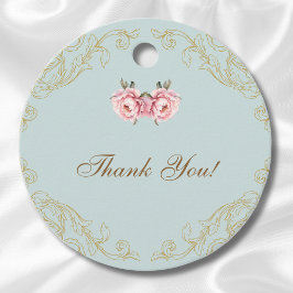 Etiquetas Para Lembrancinhas Chá de panela de Vintage de Pequim Azul empoeirado