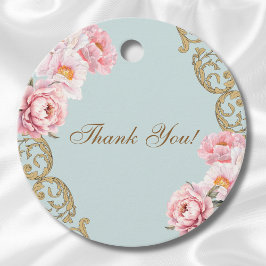 Etiquetas Para Lembrancinhas Chá de panela de Vintage de Pequim Azul empoeirado