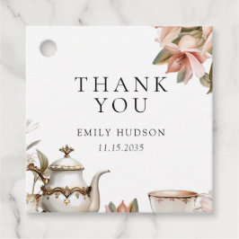 Etiquetas Para Lembrancinhas Chá de panela do Tea Party Elegante