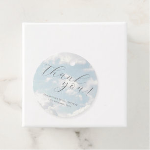 Etiquetas Para Lembrancinhas Chá de panela Elegante Cloud Nine Blue Cloudy Sky