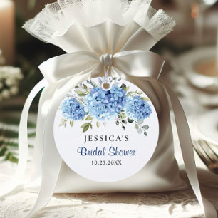 Etiquetas Para Lembrancinhas Chá de panela Elegante de Hydrangea Eucalyptus