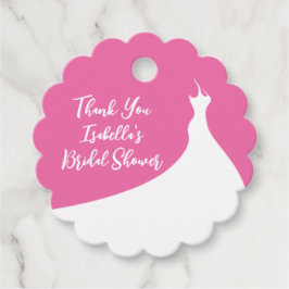 Etiquetas Para Lembrancinhas Chá de panela Elegante Obrigado Fúchsia Favor Etiq