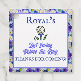 Etiquetas Para Lembrancinhas Chá de panela festa de solteira Golf Blue Floral