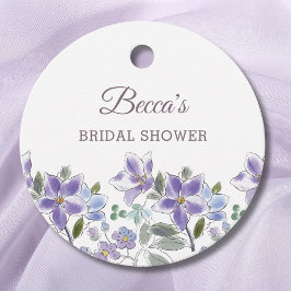 Etiquetas Para Lembrancinhas Chá de panela Floral Botânico Feminina Lilac