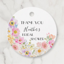 Etiquetas Para Lembrancinhas Chá de panela Floral Colorida Blossom Muito Obriga