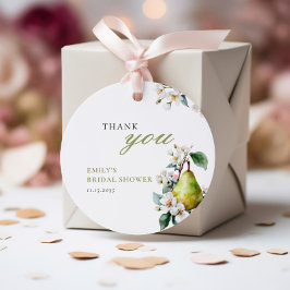 Etiquetas Para Lembrancinhas Chá de panela Floral Perfeito Pear